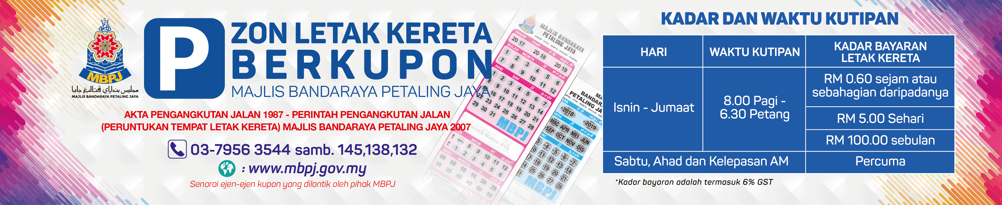 Banner Senarai Ejen Jualan Kupon Dan Pas Parking Bulanan Portal Rasmi Majlis Bandaraya Petaling Jaya Mbpj