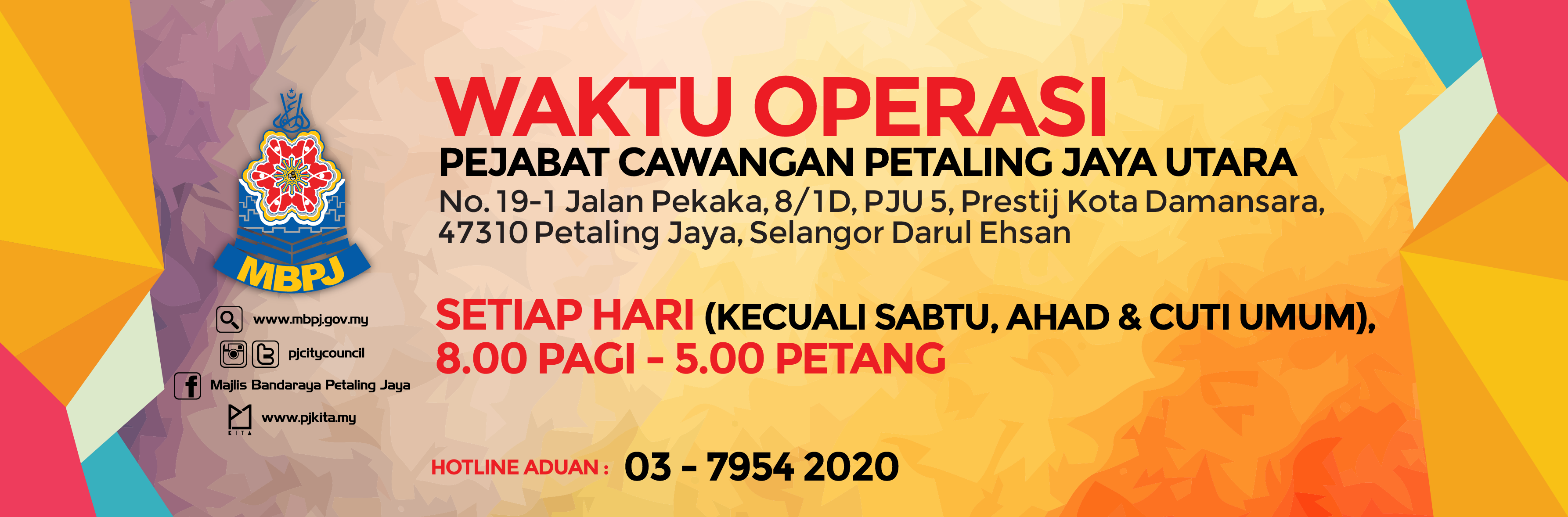 Waktu Operasi Pejabat Cawangan Kota Damansara