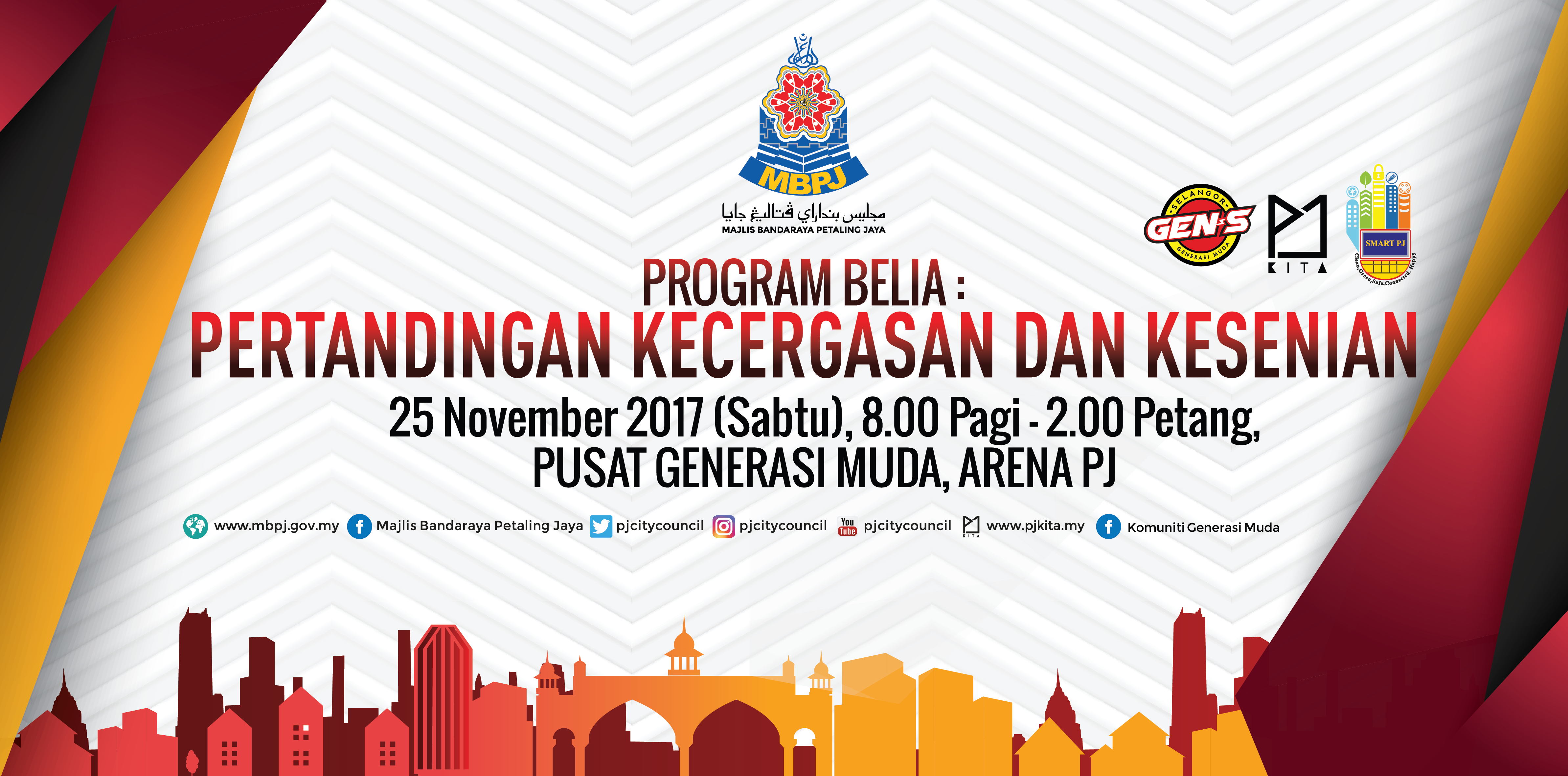 Poster Pertandingan Kecergasan Dan Kesenian Portal Rasmi Majlis Bandaraya Petaling Jaya Mbpj