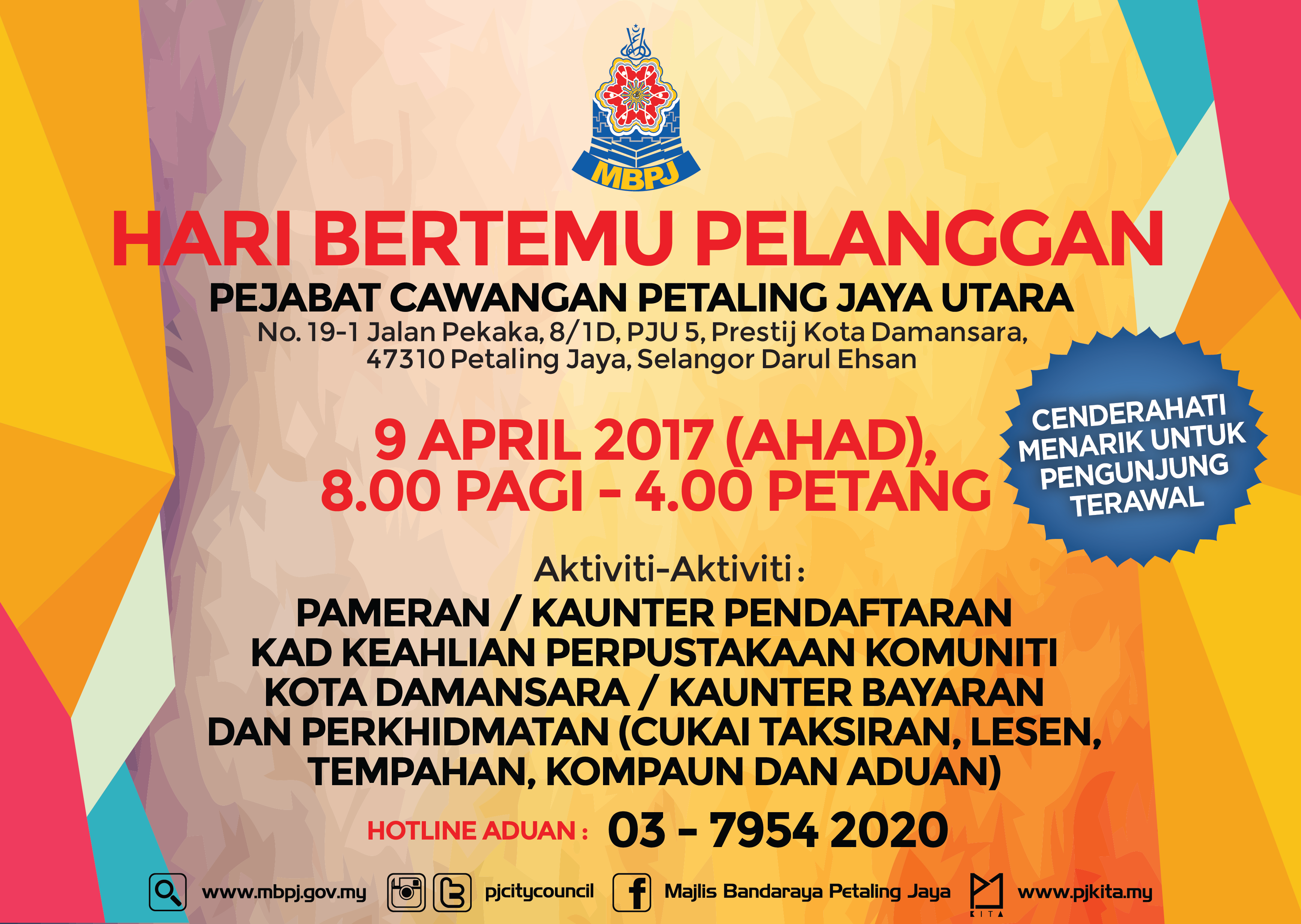 Maklumat Hari Bertemu Pelanggan Di Kota Damansara Portal Rasmi Majlis Bandaraya Petaling Jaya Mbpj