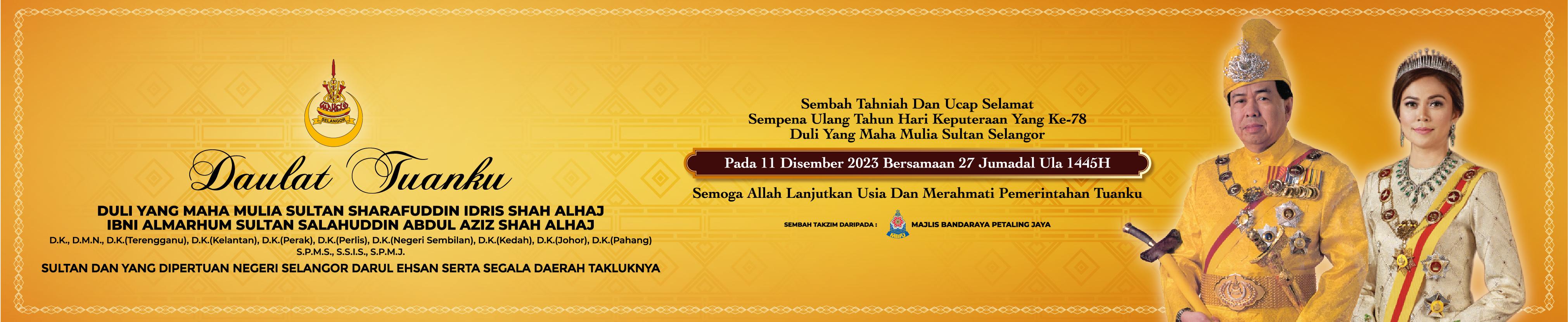 Banner Keputeraan Sultan Selangor 2023