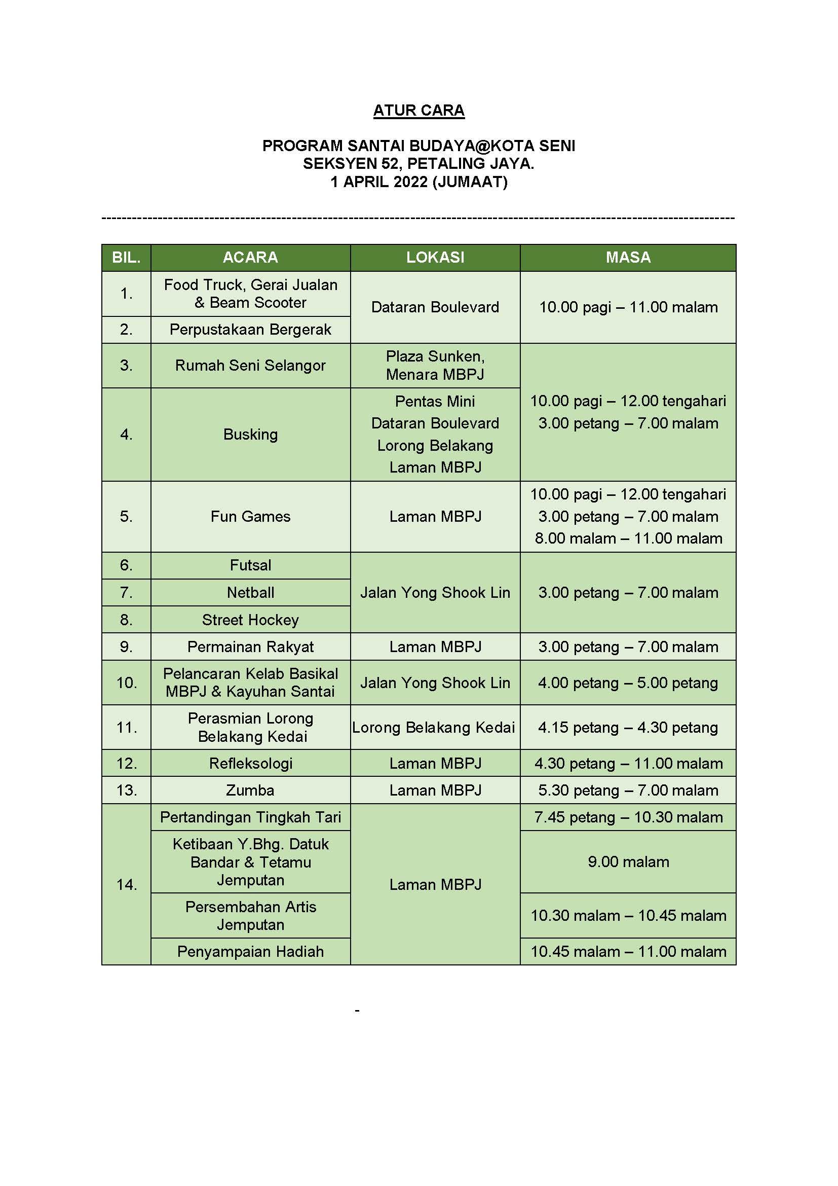 Aturcara Kota Seni PJ 2022 V2
