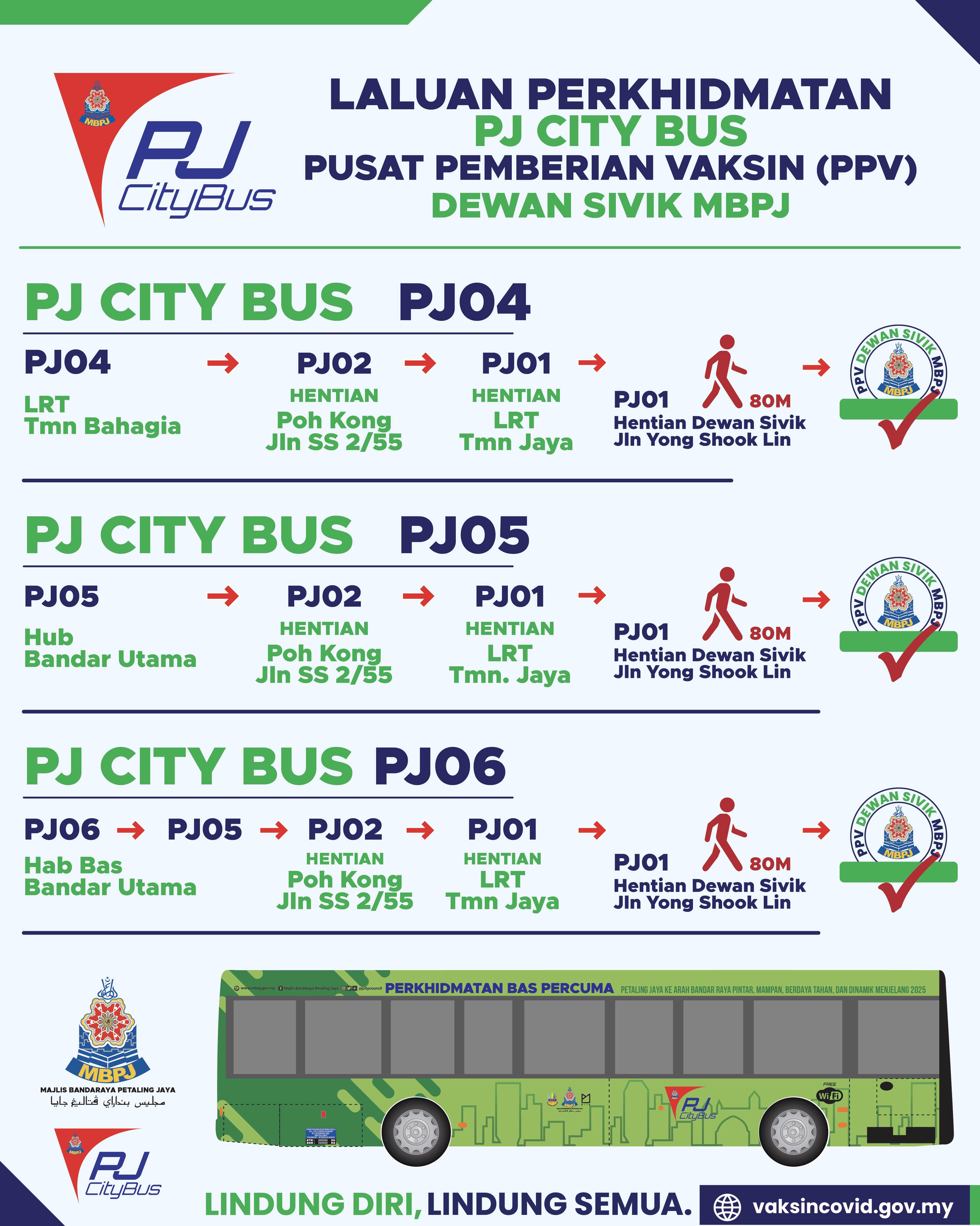 Shuttle bus to Dewan Sivik MBPJ 1 Jalan Yong Shook Lin, Pjs 7, 46675 Petaling Jaya, Selangor